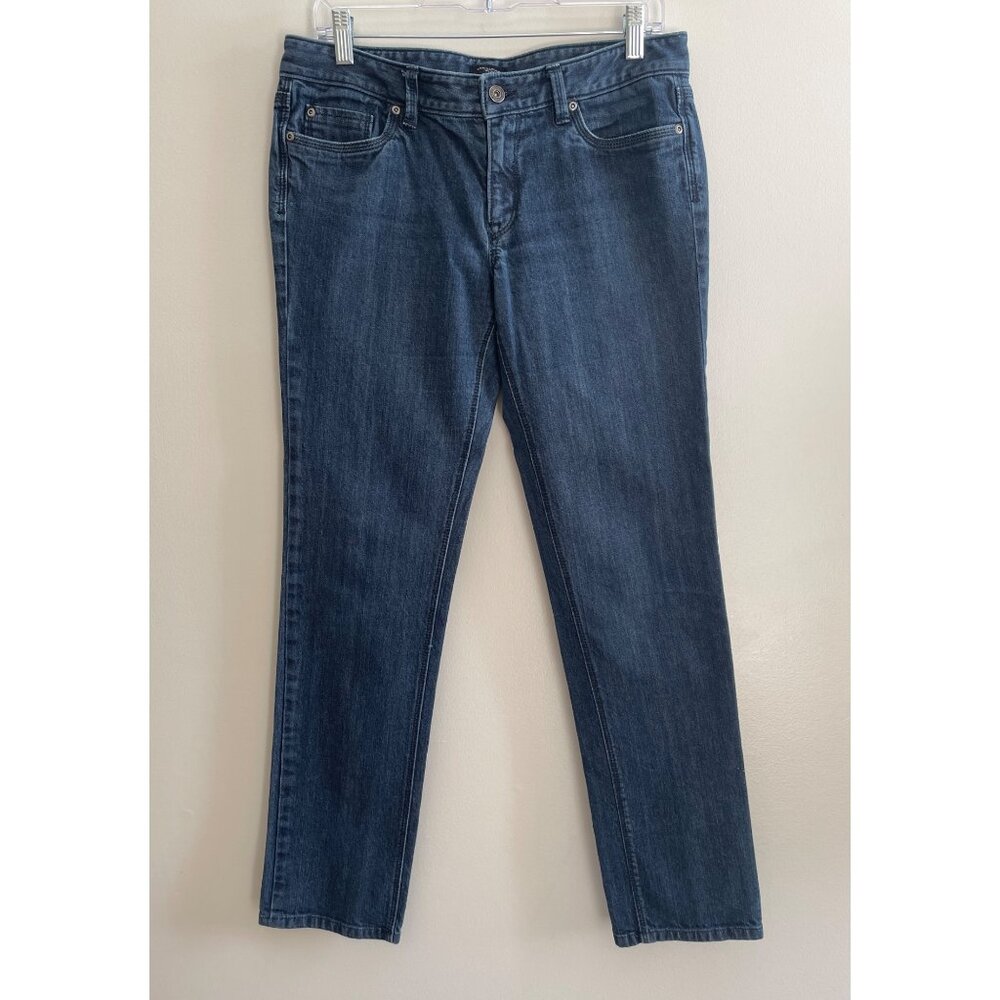 Ann Taylor Modern Fit Jean Womens 8 Mid Rise Dark Wash